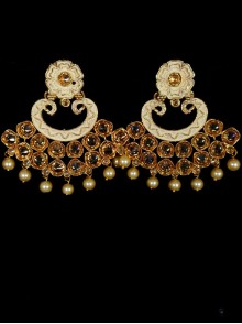 Reverse Ad Earrings With Meenakari Work